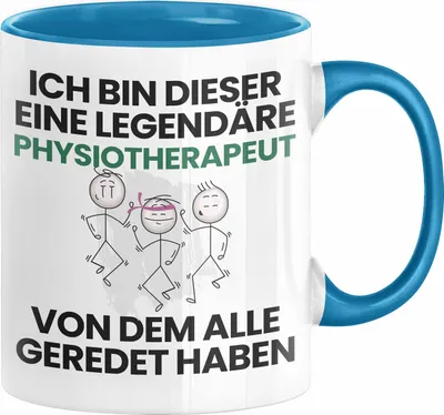Produktbild von Physiotherapeut Geschenk Tasse Lustige Geschenkidee Geburtstag für Physiotherapeut Ich Bin Dieser Legendäre Physiotherapeut Von Dem Alle Geredet Haben Kaffee-Becher (Blau)