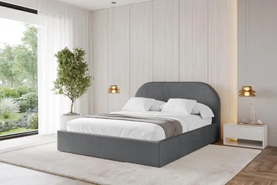 Produktbild von ALTDECOR Polsterbett mit Bettkasten - TIVON - 120x200 - Dunkelgrau - Bett ohne Matratze, Doppelbett mit Stauraum und Latternrost, Boxbett mit Kopfteil