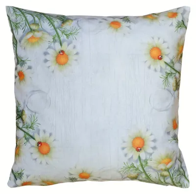 Produktbild von Kissenhülle 40 x 40 cm mit Druck Kamillenblüten 40 x 40 cm Kissenhülle
