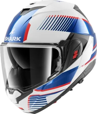 Produktbild von Shark Oxo Sikter Klapphelm, weiß/blau/rot, S  (55/56)