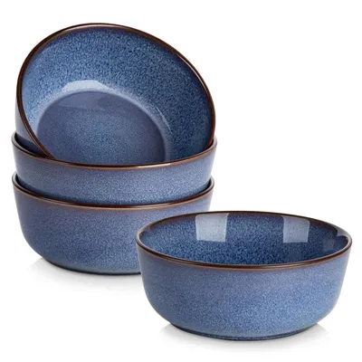 Produktbild von VANCASSO Steingut Schalen Set, 4-tlg Müslischale, Suppenschale, Stapelschale, Salatschale, Mehrzweckschale