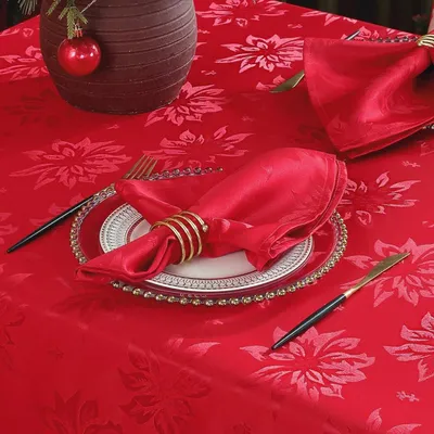 Immagine prodotto di Tovaglioli di stoffa a forma di stella di Natale, colore rosso, 50,8 x 50,8 cm, confezione da 4 pezzi, lavabili