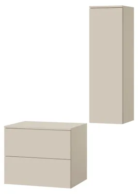 Obrázok produktu pre 2-dielna kúpeľňová zostava: Spodná skrinka + Vysoká skrinka Color Kašmír (2S 60 + 1D 100)