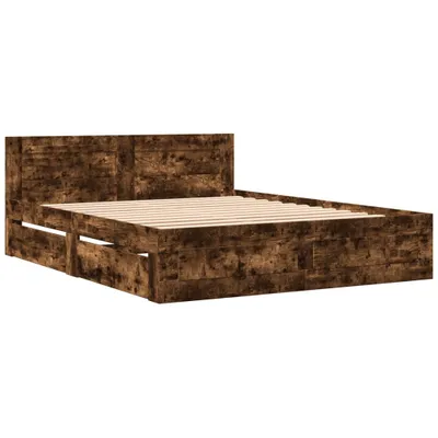 Immagine prodotto di Giroletto con Testiera Rovere Fumo 160x200 cm Legno Multistrato