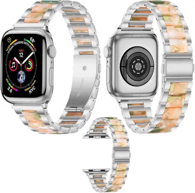Obrázok produktu pre Pre Apple Watch Series Ultra 1 + 2 49mm 9 8 7 45 / 6 SE 5 4 44 / 3 2 1 42mm kovový / živicový náramok Smart Watch