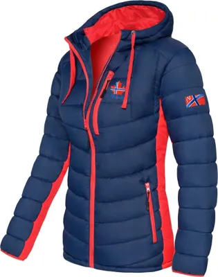 Produktbild von Nebulus Winterjacke MERIK Damen, warme Outdoorjacke, praktische & vielseitige Übergangs- & Winterjacke, P4807 - Damen, navy-rot, S/36