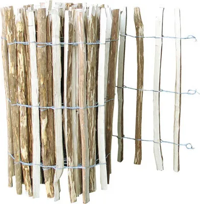 Produktbild von Staketenzaun Rollzaun Premium Haselnuss 500 x 90 cm natur