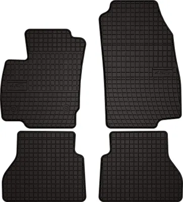 Image de Tapis de sol voiture en caoutchouc pour Ford B-MAX (2012-2017, monospace) Noir, lot de 4 pièces, fixations