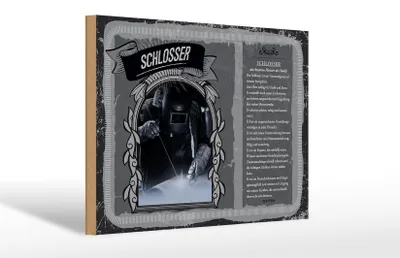 Produktbild von Holzschild Berufe 30x20cm Schlosser kreativer Meister
