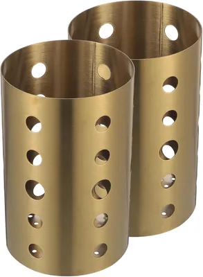 Produktbild von 2er Set Utensilienhalter aus Edelstahl für die Küche mit Abtropflöchern