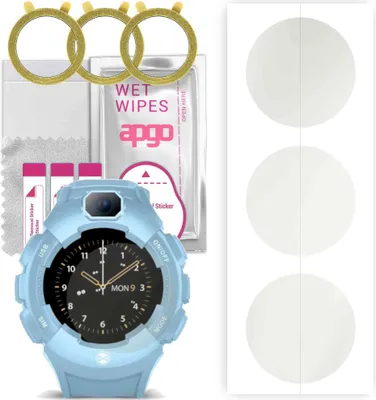 Produktbild von apgo 3 Stück Schutzfolie, Matt, kompatibel mit Forever Kids Care Me KW-400 Smartwatch, Hydrogel Displayschutzfolie mit Positionierhilfe, Displayfolie, robust und kratzfest