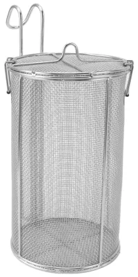 Edelstahl-Sieb mit Teleskopgriff, 1 Stück, silber, 26 cm lang