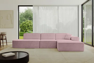 Produktbild von ALTDECOR Ecksofa in L-Form IREA-L2-v3 327x165x77 cm Rosa Corner Sofa Eckcouch Couch Wohnlandschaft Cauchsofa