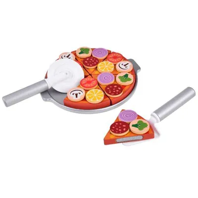 Obrázok produktu pre Drevená pizza na krájanie, 27 prvkov Jokomisiada