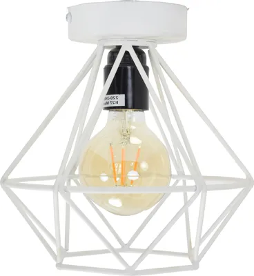 Zdjęcie produktu dla Lampa sufitowa z drutu, średnica 22 cm – matowa biel