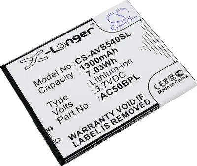 Imagen del producto de TECHTEK Batería compatible con [Archos] 50b Platinum sustituye AC50BL, para AC50BLP, para AC50BPL, para AL50BPL