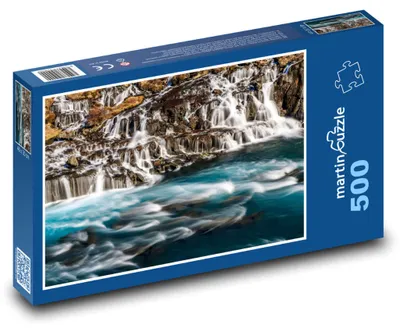 Produktbild von Puzzle 500 Wasserfall am Gebirgsfluss - martinpuzzle