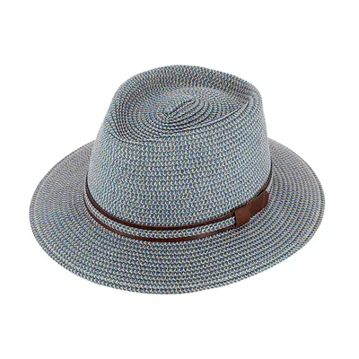 Produktbild von Fiebig Papierhut Traveller melange mit PolyurethanGarnitur Jeansblau Gr. 57