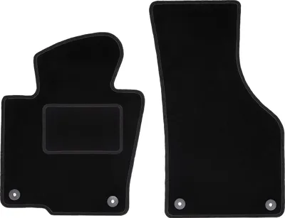Obrázok produktu pre Predné Velúrové autokoberce Standard na mieru pre: Volkswagen Passat B6 (2005-2010, sedan, kombi, varianta) černé, sada 2 ks, s úchyty