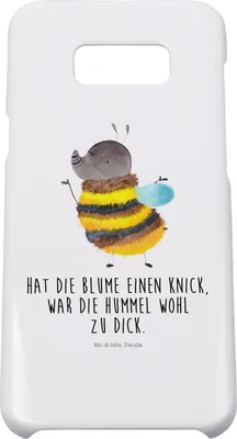 Produktbild von Mr. & Mrs. Panda Samsung Galaxy S8 plus Handyhülle  Hummel flauschig - Weiß - Geschenk, Natur, Blume, Handy Case, Cover, Hülle, Biene, Lustige Sprüche