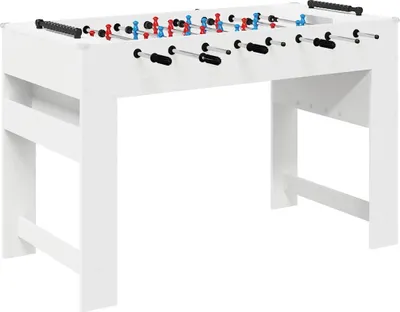 Image de vidaXL Table de baby-foot Blanc 125 x 60,5 x 80 cm Bois composite