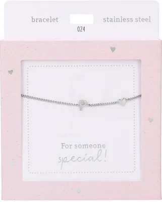 Obrázok produktu pre Náramok Depesche strieborný Heart of Gold s písmenom P – dámske šperky