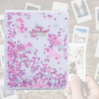 Produktbild von Treibsandperlen 64 Taschen 3 Zoll Mini-Fotobuchalbum für Instax-Kamerafotos (Rosa)