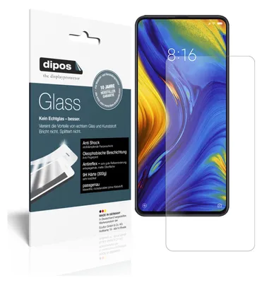 Produktbild von 2x Schutzfolie für Xiaomi Mi Mix 3 matt - Anti-Shock 9H Folie dipos Glass