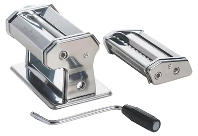 Nudelmaschine Edelstahl 18/10, 7 Stärken, Tagliatelle & Fettuccine