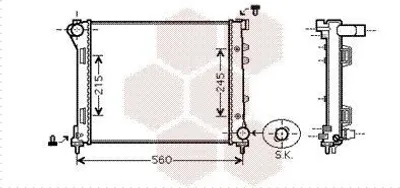 Image de VAN WEZEL Radiateur (refroidissement du moteur)