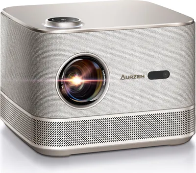 Produktbild von Offizielles Netflix 4K Beamer AURZEN Boom 3, 3-in-1 Smart-Projektor mit 5G WiFi Bluetooth Dolby Audio, AI Autofokus & Keystone-Korrektur, Goldfarben