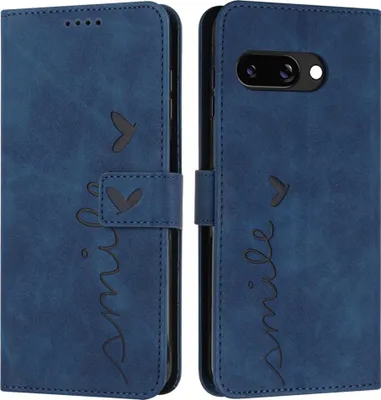 Produktbild von Google Pixel 9a Hülle - Coverup Smile Klapphülle - Blau