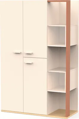 Produktbild von Drehtürenschrank >CAMILLIA< in Beige - 119,7x186,9x51,5cm (BxHxT)