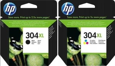 Zdjęcie produktu dla Tusz HP 304XL N9K07AE 7ml + N9K08AE 5,5ml CMYK Oryginał komplet