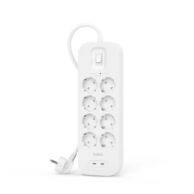 Produktbild von Belkin Steckdosenl./Überspannung 8-fach, 2xUSB-C 900J. SRB004vf2M