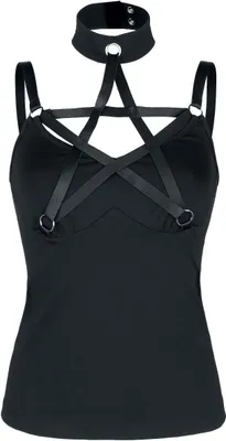 Produktbild von Jawbreaker Neckholder Damen Pentagram Straps Top schwarz XL