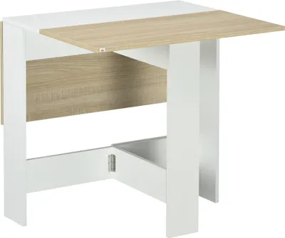 Produktbild von HOMCOM Klappbarer Esstisch, Küchenbeistelltisch mit 2 Klappflügeln, platzsparend, modernes Design, 103 x 76 x 73,5 cm, Holz