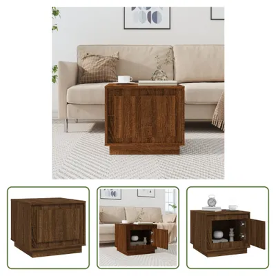 Produktbild von The Living Store Couchtisch Braun Eichen-Optik 51x50x44 cm Holzwerkstoff