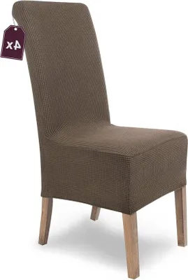 Produktbild von Stretch-Stuhlhülle Set von 4 - Elastische Stuhlhüllen - Elegante Stuhlbezüge - Grau