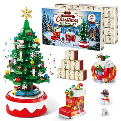 Imagen del producto de Árbol de Navidad Giratorio Calendario de Adviento 2026 Set de Bloques de Construcción