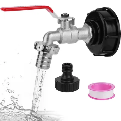 Produktbild von 3/4" IBC Auslaufhahn, IBC Tank Schwanenhals, IBC Schwanenhals 3/4" Auslaufhahn für 1000L Regenwassertank, Regenfass, IBC Container