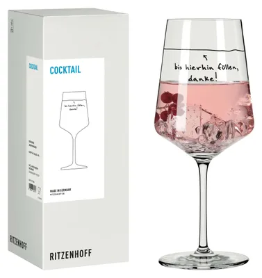 Produktbild von Ritzenhoff Be Happy Cocktailglas #4 Sprüche 544 ml Kristallglas