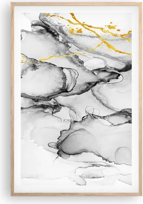 Produktbild von Gerahmtes Poster - Rahmen in heller Eiche - Stein Abstraktion Kontrast - 61x91,5 cm - Wand Bild - Wanddeko - Wandbilder - Kunstposter - Wandposter - Bilderrahmen - Bilder - Kunstdruck P2NPA61x91-4761