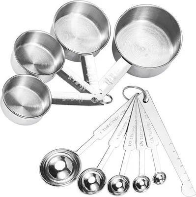 Produktbild von Famanu Messset 10-teilig - Messen, Löffel und Messlineal für Küche