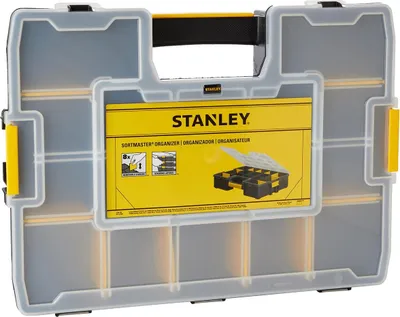 Produktbild von Stanley CUBIX Organizer SortMaster, Kasten für Kleinteile, Schwarz, Transparent, Gelb, 90 mm, 430 mm, 330 mm