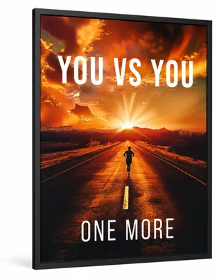 Motivationsposter YOU VS YOU – ONE MORE, Papier, 84,1x59,4 cm