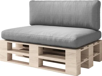 Produktbild von sunnypillow Palettenkissen für Palettenmöbel - 2er Set - Palettenauflage für Palettensofa für Haus Garten - Palettenpolster mit abnehmbarem Bezug für Europaletten - Rückenkissen & Sitzkissen Grau