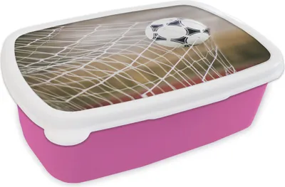 Produktbild von KitchenYeah® Lunchbox Brotzeit Brotdose 17x11 cm Ball im Netz Kinder Brotzeitdose - Lunchpaket - Brotkasten  - Sandwich Box