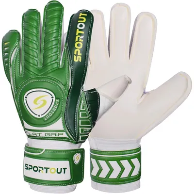 Produktbild von Torwarthandschuhe mit Fingersave 4mm Latex Grün Größe 8
