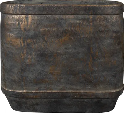 Produktbild von Ter Steege Blumenkasten mit Untersetzer, braun-bronze, L 35 cm, B 15 cm, H 25 cm
